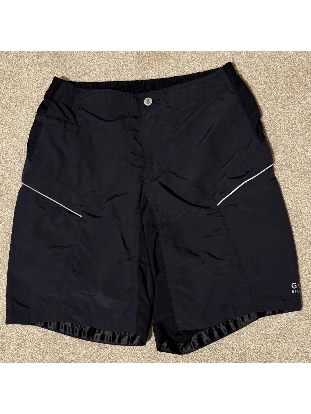 Gore Bike Wear Countdown 2.0 Cargo Shorts Mens L Black Cycling Biking Reflective